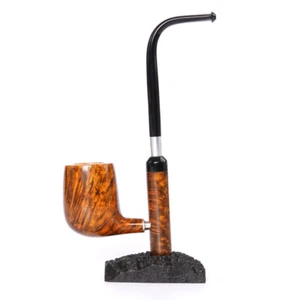 Handgefertigtes Briarholz Cavalier Tabakpfeife Freihandpfeife glatt Tiroler Pfeife - Bild 1 von 6