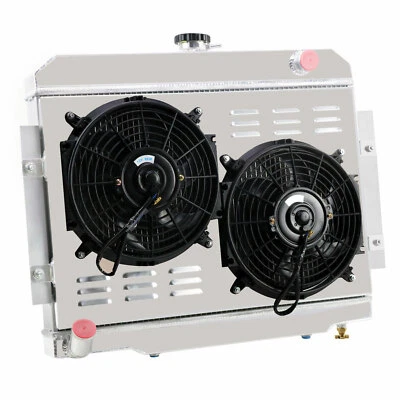 4ROW Radiator+Shroud Fan For 1976-86 Jeep CJ5 CJ6 CJ7 3.8 4.2L 5.0L AT 1985 Foto 1 de 4