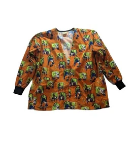 Halloween Orange Witches Scrubs Long Sleeve Tafford 2XL - Picture 1 of 4