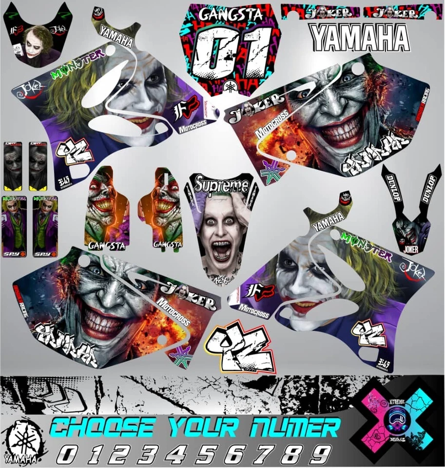 Kit Gráfico Calcomanías Yamaha YZ 125.250 2002,2014 Gráficos Kit Calcomanías Pegatinas  Foto 1 de 1