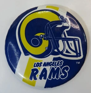 VINTAGE 1988 LOS ANGELES RAMS NFL 3 INCH PINBACK BUTTON (INV40246) - Picture 1 of 2
