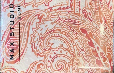 JUEGO FUNDA NÓRDICA MAX STUDIO NARANJA PAISLEY ALGODÓN KING CON FUNDAS Foto 1 de 3