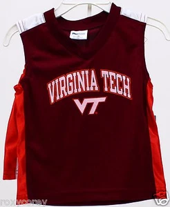 ProEdge Virginia Tech VT Hokies Maroon Orange White Shirt Short Set Size 12 mos - Picture 1 of 2
