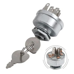 Replacement Keyed Ignition Switch Compatible with Multiple Mower Models - Picture 1 of 12