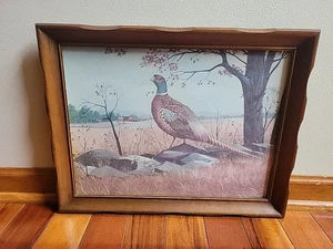 AJ Rudisill signierter Fasan Wildlife BP Co Lithographie Druck LESEN  - Bild 1 von 23