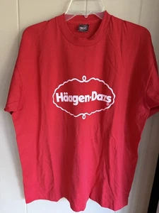 Vintage Häagen-Dazs Shirt Mens XL Red Ice Cream Logo Graphic Tee Made USA 90s - Picture 1 of 3