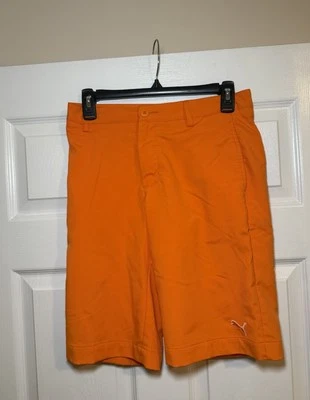 Puma Tech Junior Boys Vibrant Orange Golf Shorts- Size Large - Image 1 of 4