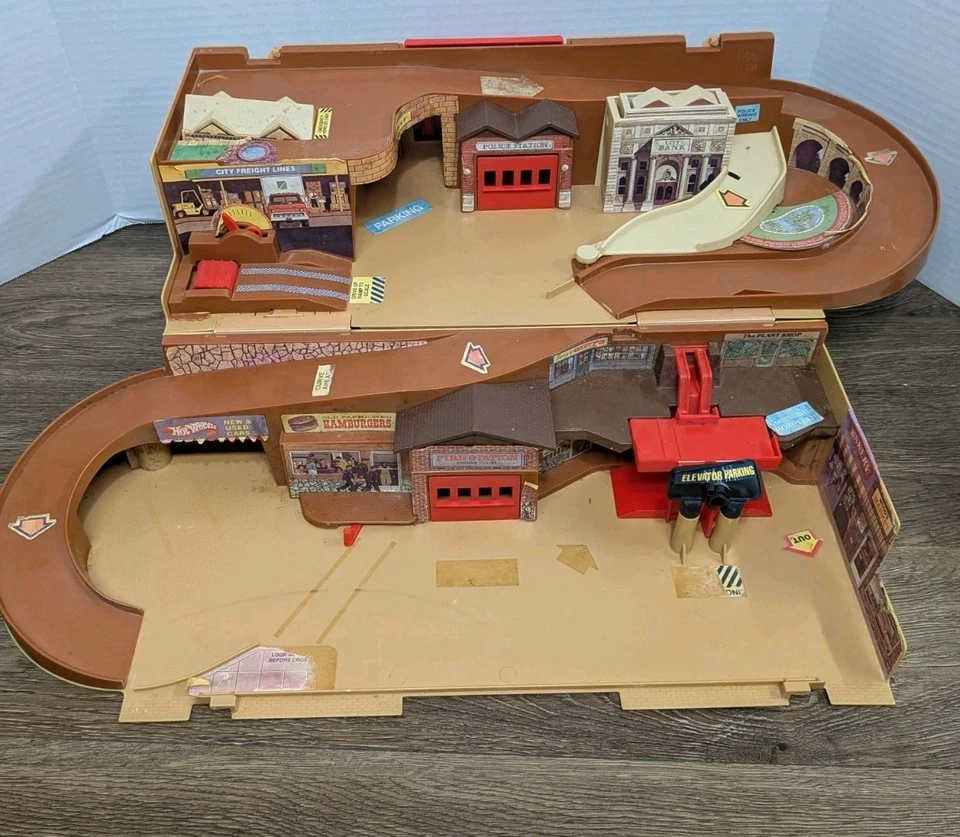 De colección Hot Wheels Sto N Go City Juego Mattel Matchbox 1979 Estuche de Transporte Foto 1 de 4