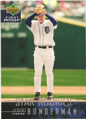 2004 Upper Deck First Pitch #21 Jeremy Bonderman Detroit Tigers Star Rookie Foto 1 de 2