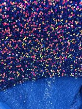 Iridescent Mul-ticor Sequin on Stretch Velvet 4-Way stretch fabric by the yard
