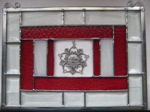 stained glass panel suncatcher LOVE Valentine's day - Picture 1 of 4