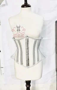 TRANSPARENT CORSET LUXURY CELEAR PVC UNDERBUST SPIRAL STEEL BONES CORSET USA Top - Picture 1 of 5