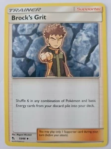 POKEMON : 1x Brock's Grit ... Hidden Fates ... #53/68 ... ENG ...NM - Imagen 1 de 1