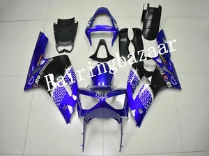 Fit for ZX6R 636 2003 2004 Blue Black ABS Plastic Injection Bodywork Fairing Kit - Picture 1 of 7