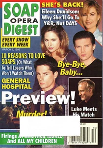SOAP OPERA DIGEST Magazine Mar. 9 1999 Sarah Brown Steve Burton General Hospital - Picture 1 of 3
