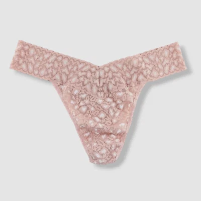 $24 Hanky Panky Women's Pink Leopard Original Rise Thong Panties Size OS (4-14) - Image 1 of 4