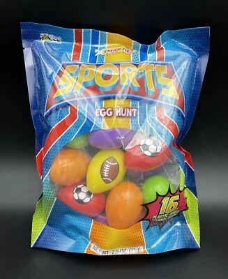 Bee Sports Egg Hunt Smarties Filled Eggs 16  Filled Egg Easter Candy Mix - Image 1 of 4