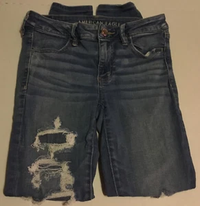 American Eagle Next Level Stretch-Jegging Größe 8 helle Waschung klassisch abgenutzt - Bild 1 von 7