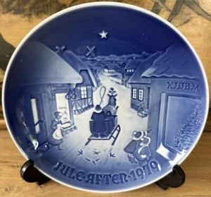 Bing Grondahl Copenhagen Porcelain Christmas Plate 1979 White Christmas Like Nu - Picture 1 of 10