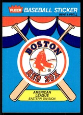 1989 Fleer Team Stickers (One Logo) Team History Boston Red Sox #NNO