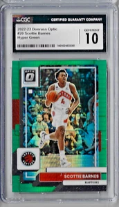 2022 Panini Donruss Optic Scottie Barnes Hyper Green CGC 10 - Picture 1 of 2