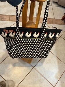 Vera Bradley Retired  Chanticleer Rooster Chicken Egg Ex-Large, Tote 23”x14”x 8"