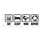 Eat Sleep Ride Repeat Bike Wall Sticker WS-70366
