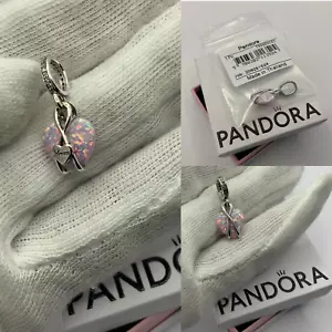 Pandora Mum Opalescent Heart Dangle Charm RRP £50.00 - Picture 1 of 9