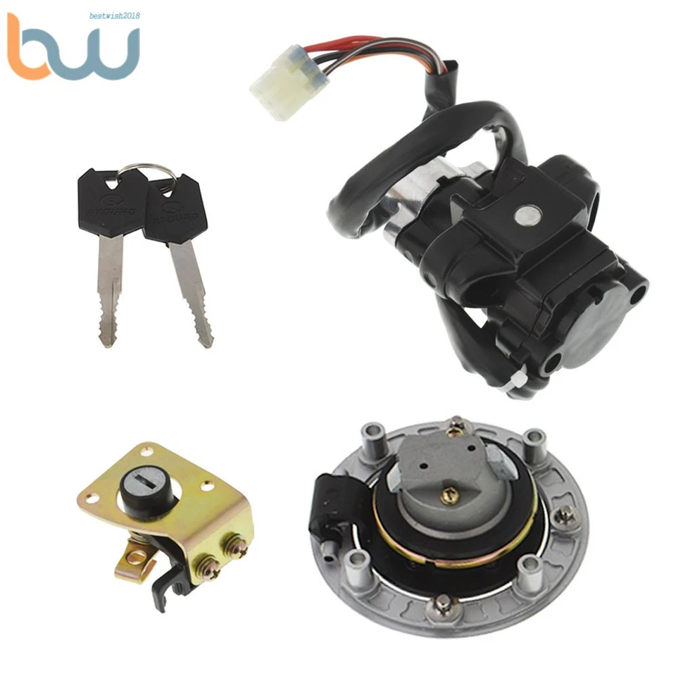 Ajuste para Suzuki Katana 600 Katana 750 Interruptor de encendido Tapa de gas Cubierta Cerradura de asiento Llave Foto 1 de 4