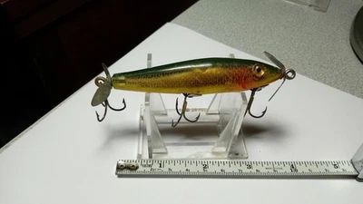L&S VINTAGE MIRRO-LURE, TOUGH FRONT&REAR BLADES, 5M19-FLOATER,PERCH COLORS,USED - Image 1 of 4