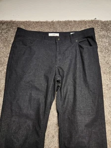 Brax Pants Mens 40x32 Black Cooper Fancy Regular Fit Chino Stretch Performance - Picture 1 of 7