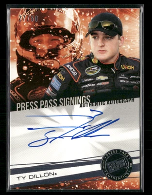 Ty Dillon 2013 Press Pass Auto 27/50 - Image 1 of 2