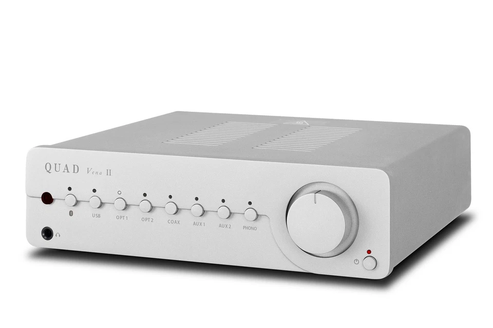 Hi‑Res Stereo‑Amp mit DAC, USB, Bluetooth aptX, Phono, QUAD Vena II, Silber, WIE - Bild 1 von 2