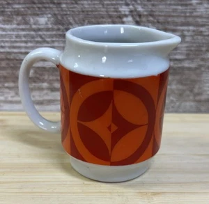 HH Holt Howard Japan Porzellan Mini Milchkännchen Retro Orange & Rot Folie Etikett 2,75" - Bild 1 von 9