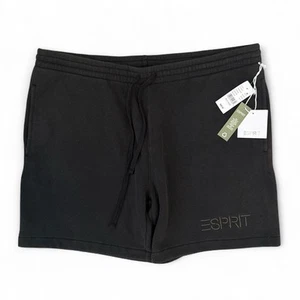 Esprit Faded Black Fleece Shorts Adult XL 7” Inseam Casual Summer Drawstring - Picture 1 of 4