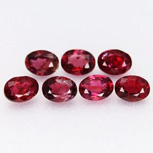 7pcs Lot 1.35ct 4x3mm Oval Natural UNTREATED Reddish Pink Spinel, Tanzania Gemst - Imagen 1 de 4