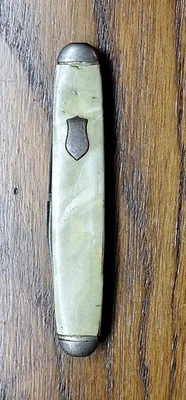 Navaja de bolsillo vintage Hammer Brand EE. UU. 2 hojas - escalas de perlas 1945-1955 Foto 1 de 4