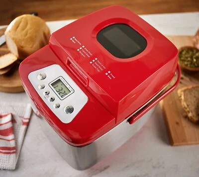 Cook's Essentials 1.5-lb Stainless Steel Breadmaker in Red   USED - Image 1 of 4