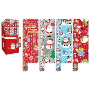 Pack of 6 4m Novelty Cute Christmas Gift Wrapping Papers - Imagen 1 de 1