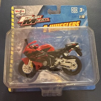 2019 MAISTO FRESH METAL 2 WHEELERS HONDA MOTORCYCLE 1/18 NEW SEALED - Image 1 of 4