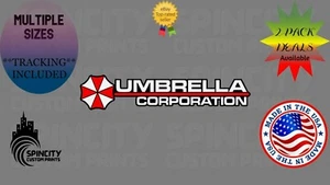 UMBRELLA CORPORATION Resident Evil Vinyl Decal Large Sticker Multiple Sizes - Foto 1 di 11