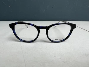 GUESS GU1973 092 Blue Round Optical Eyeglasses Frames 49-19-145 - Picture 1 of 3