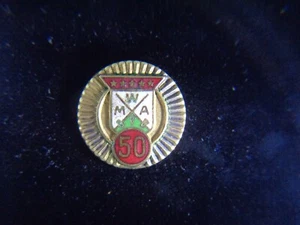 MWA 50 Pin/Tie Tack 1/10-10K Gold Woodmen of America Pin/Tie Tack (#6201) - Picture 1 of 8