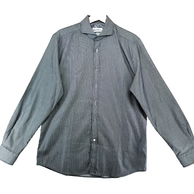 Мужская сорочка Robert Graham Tailored Fit размер 17,5 (44) черная в полоску - Изображение 1 из 4