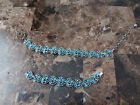 VTG MAC-ALLAN blue color rhinestones metal Necklace and bracelet set