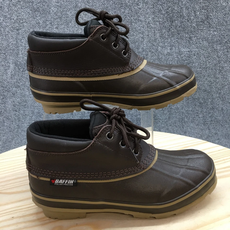 Baffin Waterproof Duck Boots Womens 8 Whitetail Brown Leather Lace Up Ankle Top - Image 1 of 4