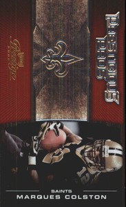 2008 Playoff Prestige Prestigious Pros Red Saints Card #44 Marques Colston /750