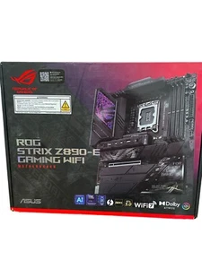 ASUS ROG STRIX Z890-E GAMING WIFI Intel Z890 LGA 1851 Motherboard *Light damage* - Afbeelding 1 van 12