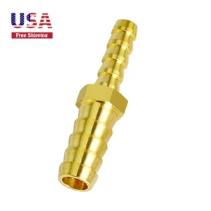 Brass Hose Barb Reducer Fitting Adapter 3/8 Inch to 1/4 Inch Barb Hose ID - Picture 1 of 2