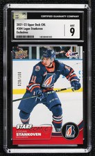 2021-22 Upper Deck CHL Stars Exclusives /100 Logan Stankoven #304 CGC 9 Mint